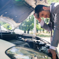 Man in need of car repair