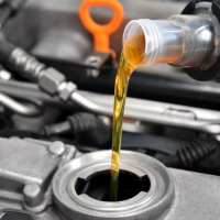 Oil change on vehicle